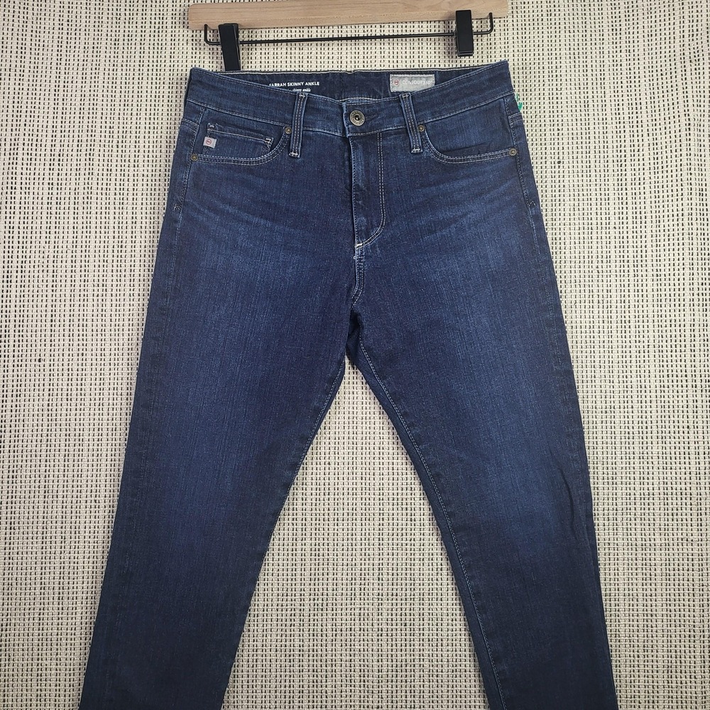 AG Jeans Womens 27R‎ Blue Farrah Skinny Ankle High Rise Contour360 Stretch Denim